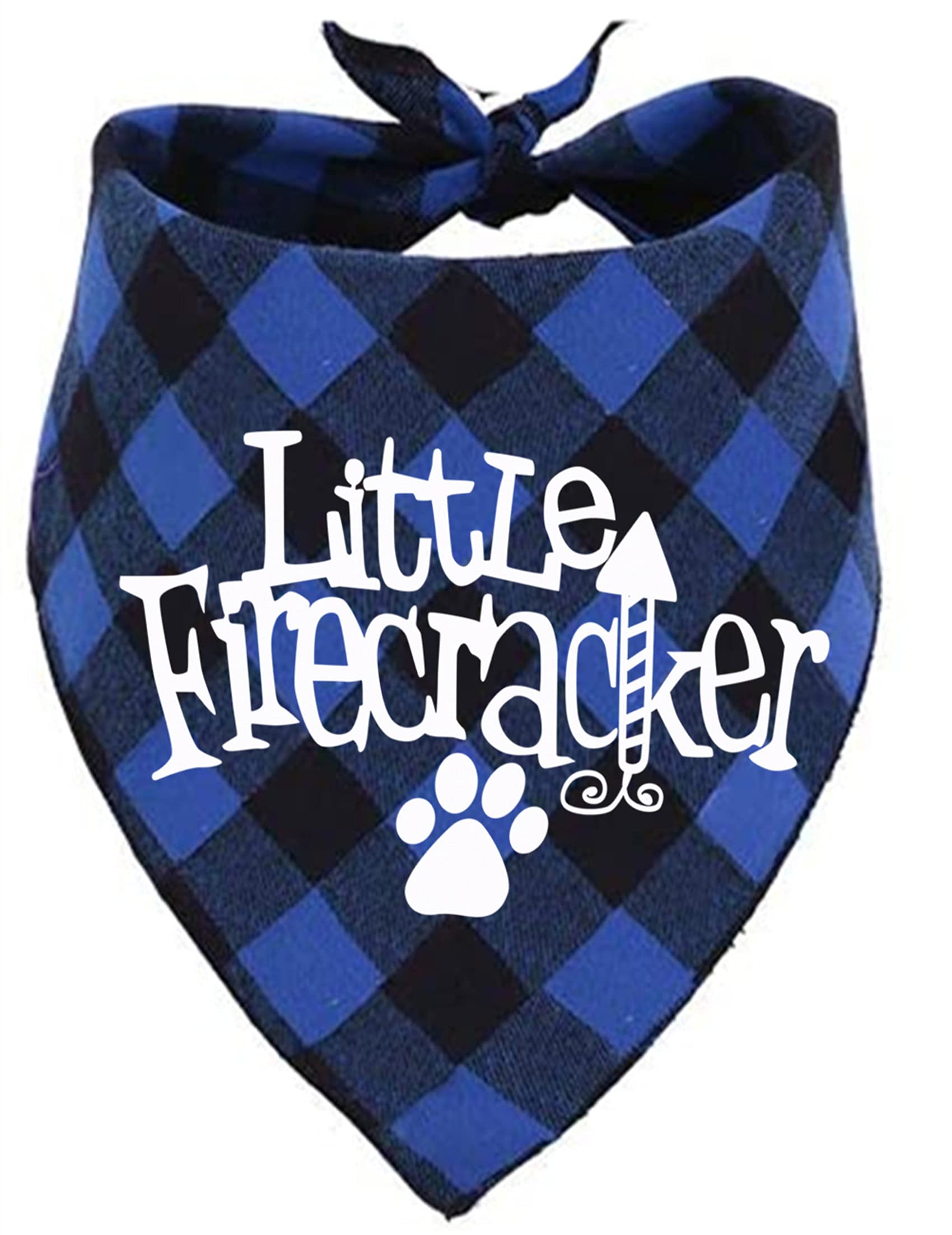 USA Flag Dog Bandana – Patriotic Plaid Triangle Scarf for Dogs, 4th of July Pet Accessories | Perfect for Independence Day, Memorial Day & National Holidays