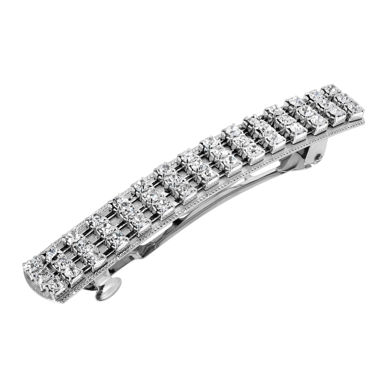 Silver Tone And Crystal Clear