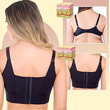 Rosyclo Full Back Coverage Push Up Bras for Women - Seamless Shapewear with Deep Cup & Back Fat Control - Perfect for Sports, Workout & Everyday Wear
