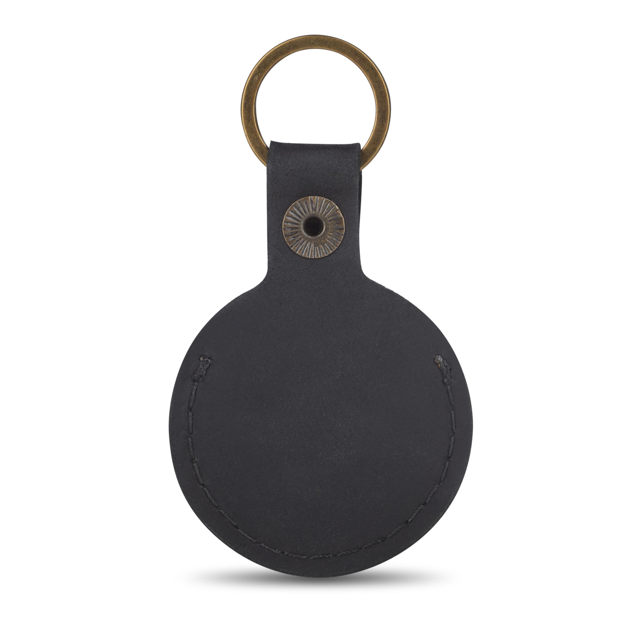 Premium Leather Keychain Ring Holder - Wedding & Engagement Ring Travel Case - Gym & Workout Ring Pouch (Black) - Perfect for Travel, Sports & Everyday Use