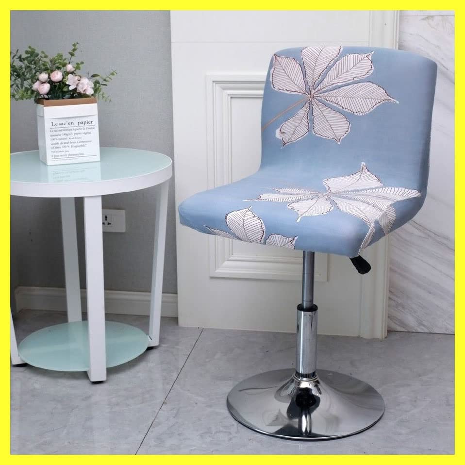 Floral Stretch Bar Stool Covers - Square Slipcovers for Low Back Swivel Barstools | Fits Counter Height & Mid Back Chairs | Waterproof Seat Protector for Kitchen, Dining Room & Home Decor