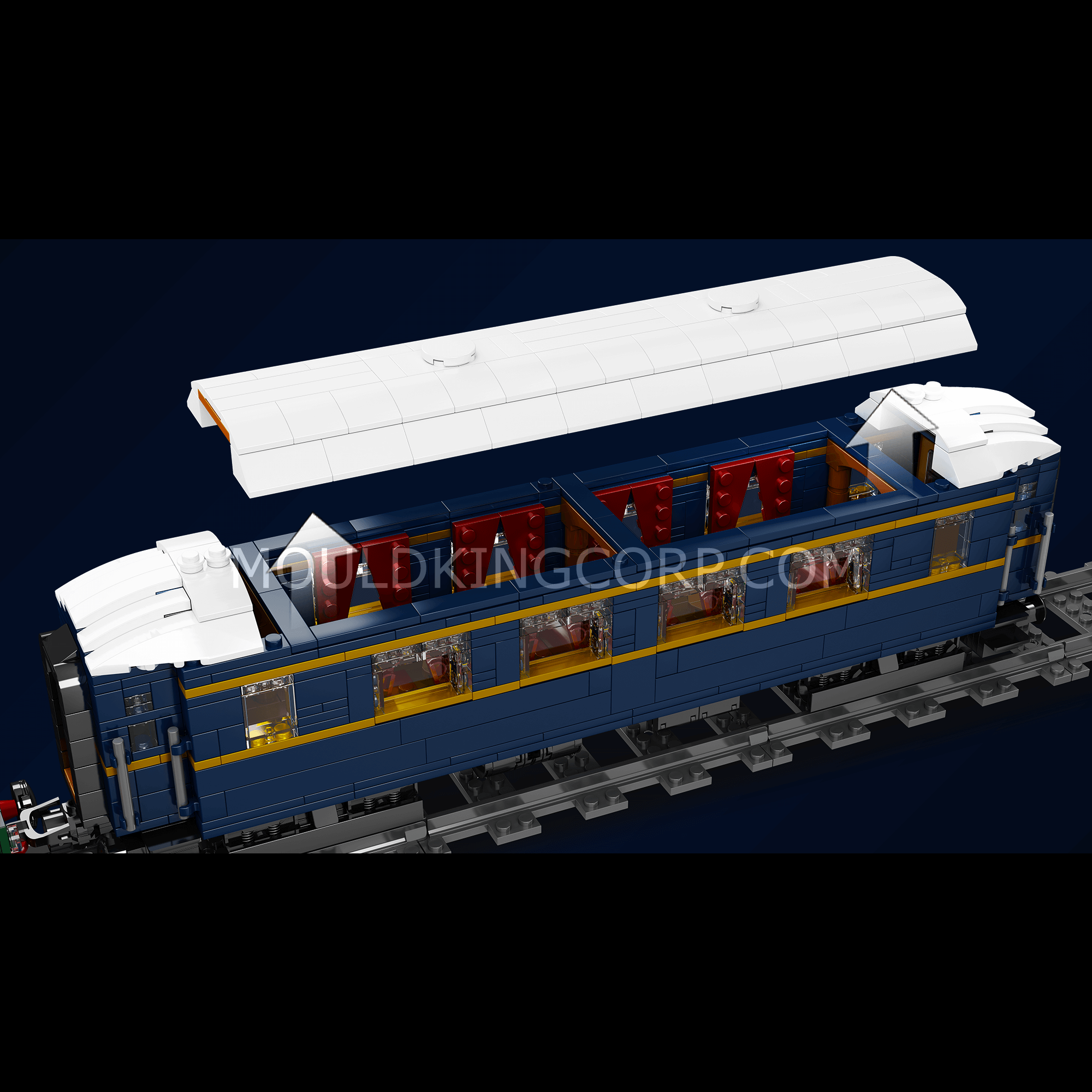 MOULD KING 12007 BR18 201 German Express Train Remote Control Building Blocks Set - 2,348 PCS STEM Toy for Adults & Kids | Perfect for Train Enthusiasts, Collectors & Educational Play