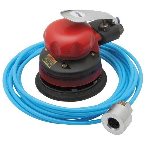 5 Inch Wet Orbital Air Palm Sander - 9 SCFM Air Consumption, 90 PSI Working Pressure - Perfect for Auto Body Repair, Woodworking & Metal Polishing