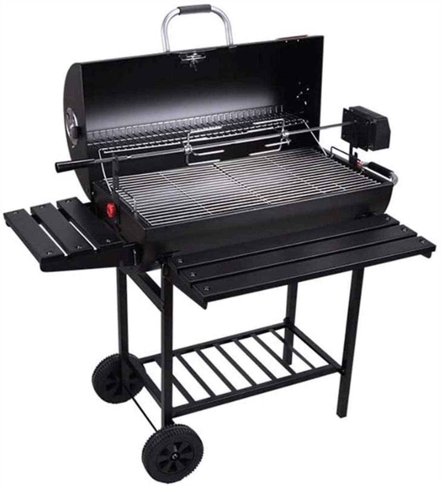 Premium Cast Iron Charcoal Grill - Large Outdoor BBQ Grill for Picnics, Camping, Backyard & Patio | Durable Heavy Duty Charcoal Barbecue Grill Combo for Grilling, Smoking & Roasting | Perfect for Family Gatherings, Tailgating & Outdoor Cooking