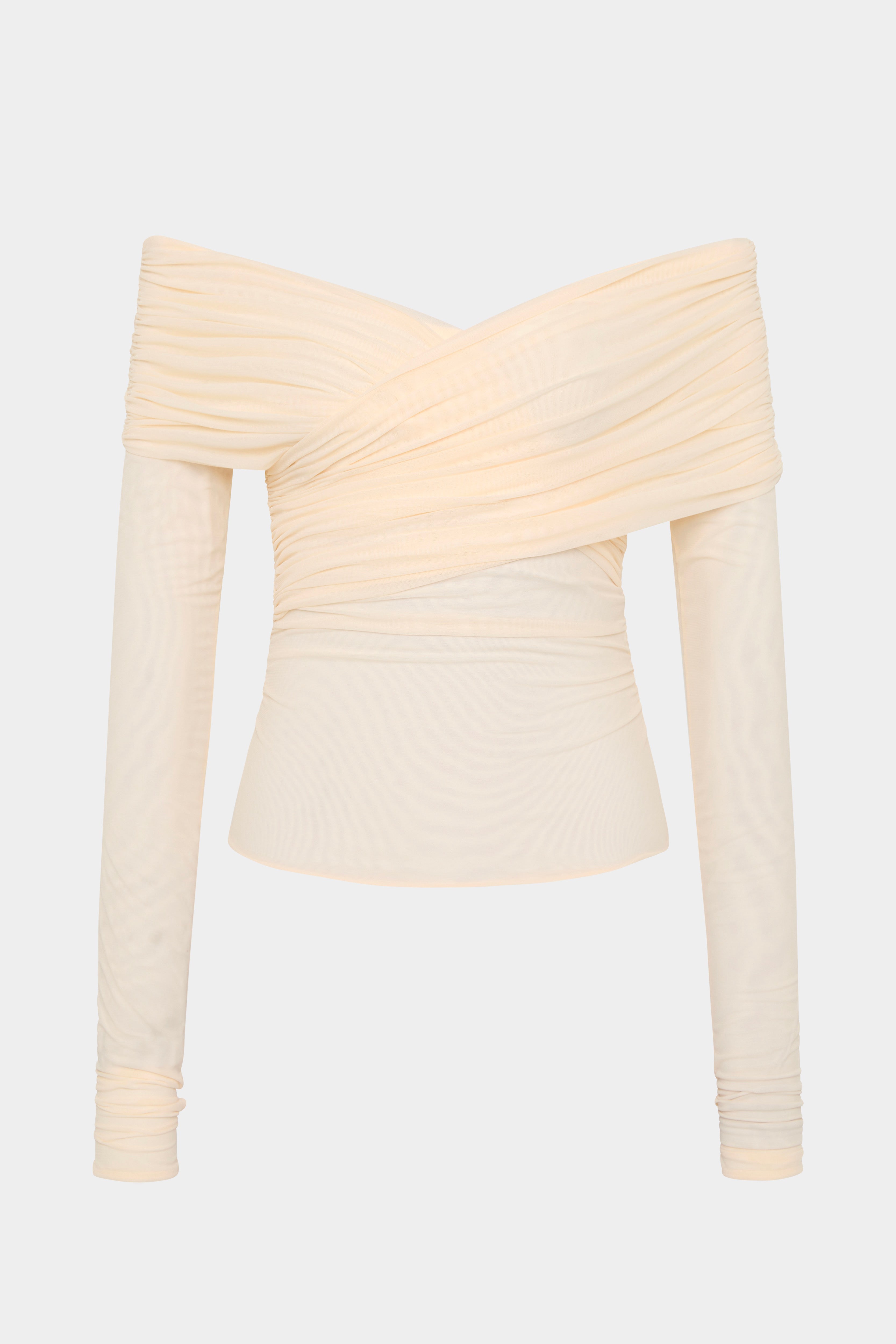 Jacques Women's Gathered Long Sleeve Blouse - Elegant Casual Tops for Work, Date Night & Everyday Wear