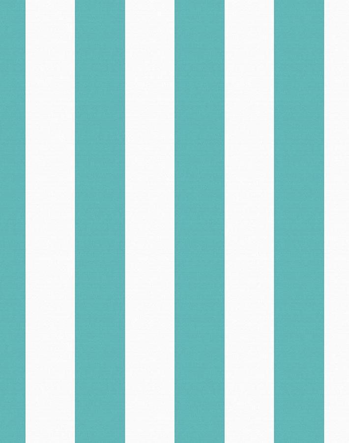 Wallshoppe 'Candy Stripe' Teal Wallpaper - Peel and Stick Removable Wallpaper for Bedroom, Nursery, or Home Office Decor