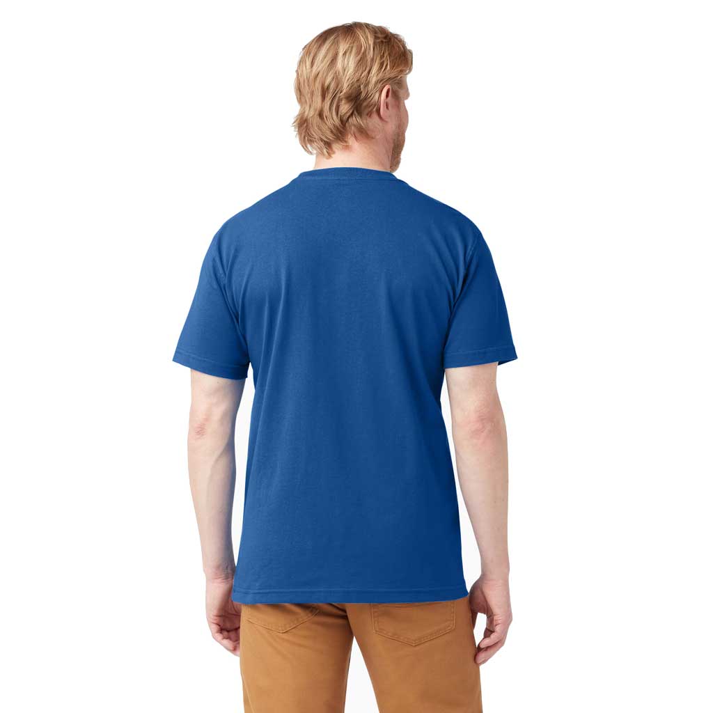 Dickies Heavy Weight Crew Pocket T-Shirt for Men - Royal Blue - Durable Workwear & Casual Wear for Construction, Outdoor & Everyday Use