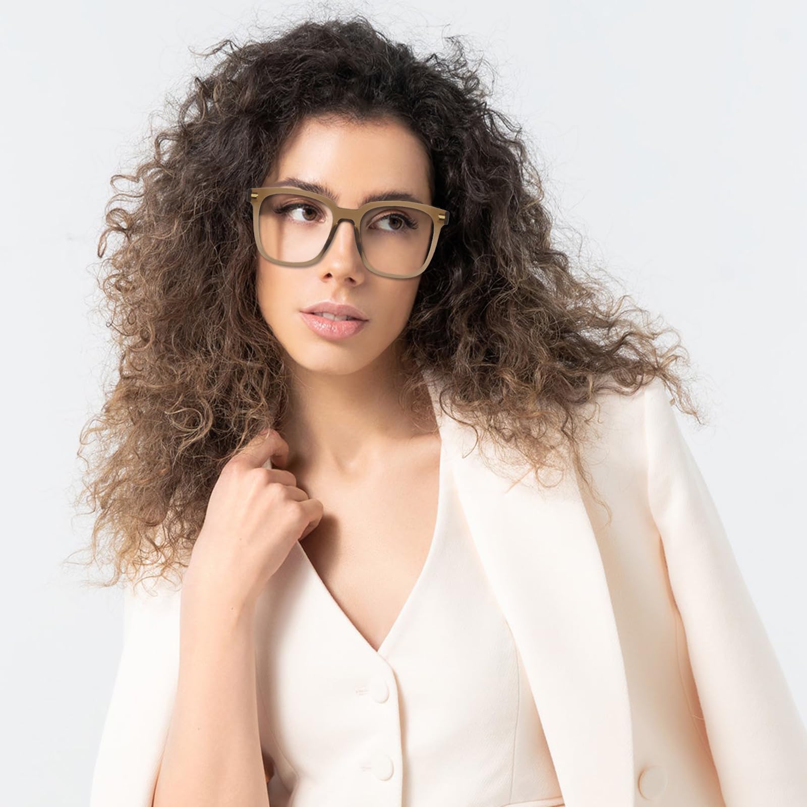 Blue Light Blocking Glasses for Women & Men - PANNER Oversized Square Anti Glare Computer Glasses to Reduce Eye Strain | Perfect for Office Work, Gaming & Screen Time