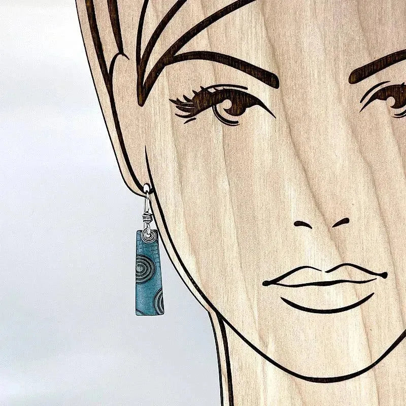 Aqua Blue Copper Earrings with Sterling Silver Accents - Elegant Dangle Earrings for Women, Perfect for Parties, Weddings & Everyday Wear
