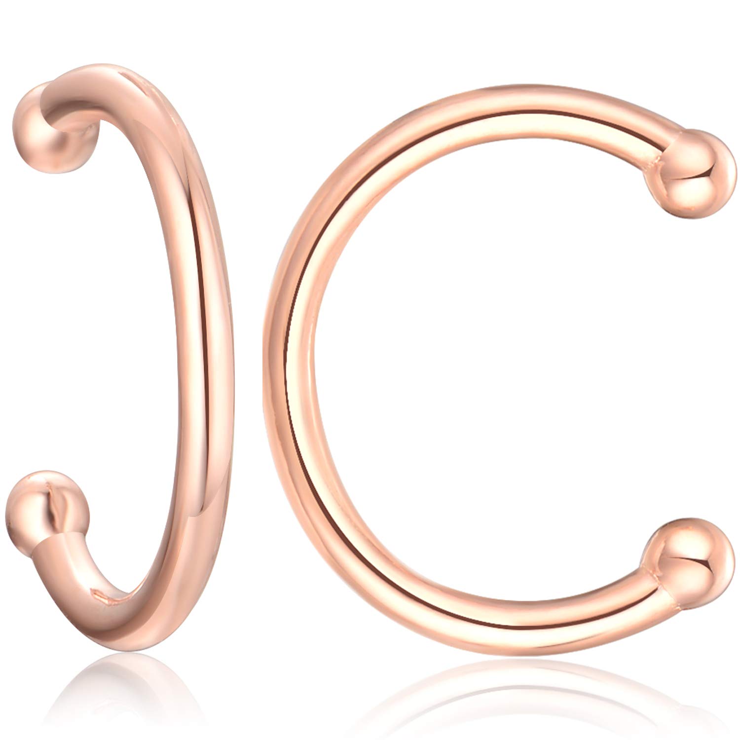18K Gold Vermeil Ear Cuff - Adjustable Conch Cuff Ear Wrap for Women - No Piercing Minimalist Jewelry - Perfect for Parties, Weddings & Everyday Wear