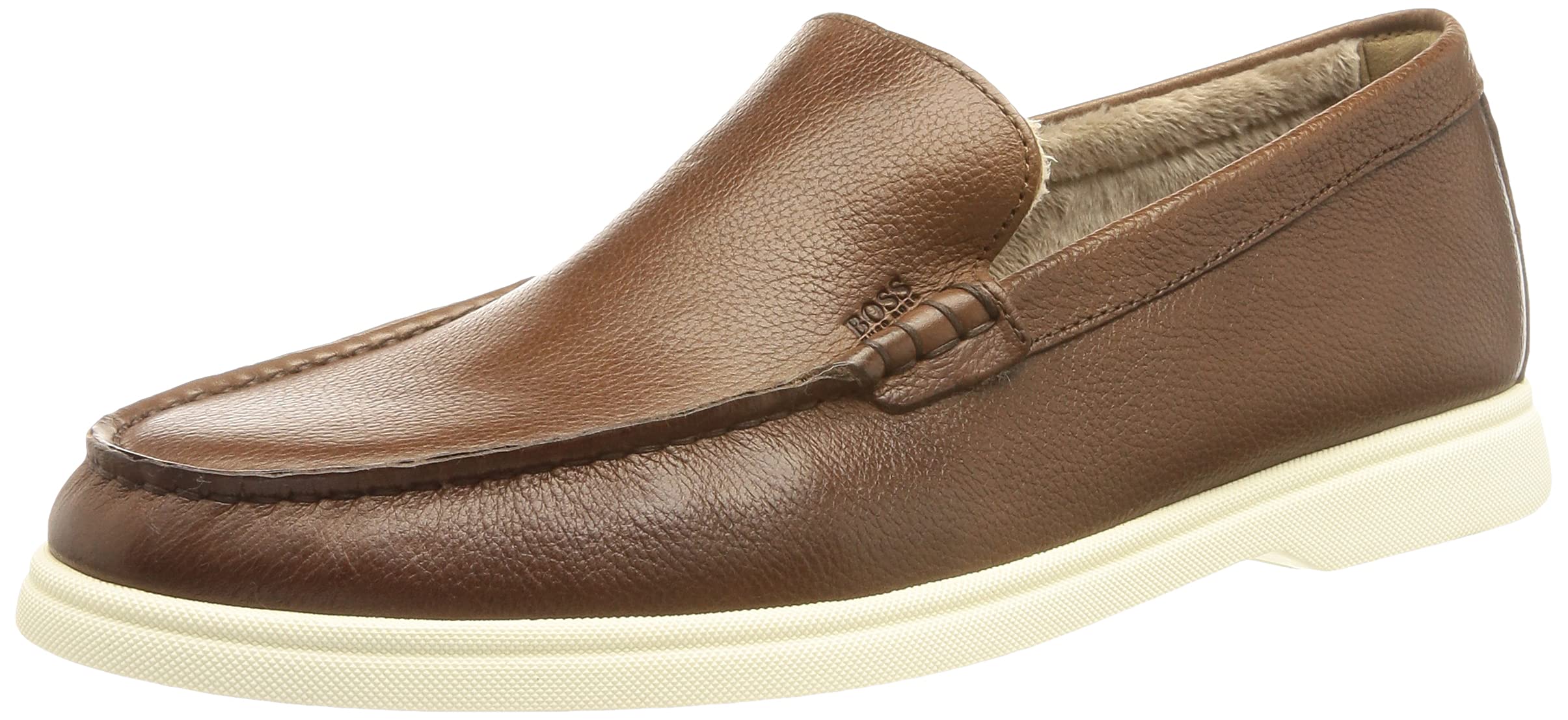 BOSS Men's Loafers - Premium Leather Slip-On Dress Shoes for Business & Casual Wear | Comfortable & Stylish Men's Footwear for Office, Travel & Special Occasions