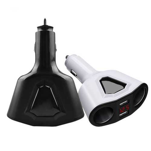 Bakeey 3.1A Fast Dual USB Car Charger with LED Display - 2-Port Cigarette Lighter Power Adapter for iPhone, Android - Perfect for Road Trips & Long Drives