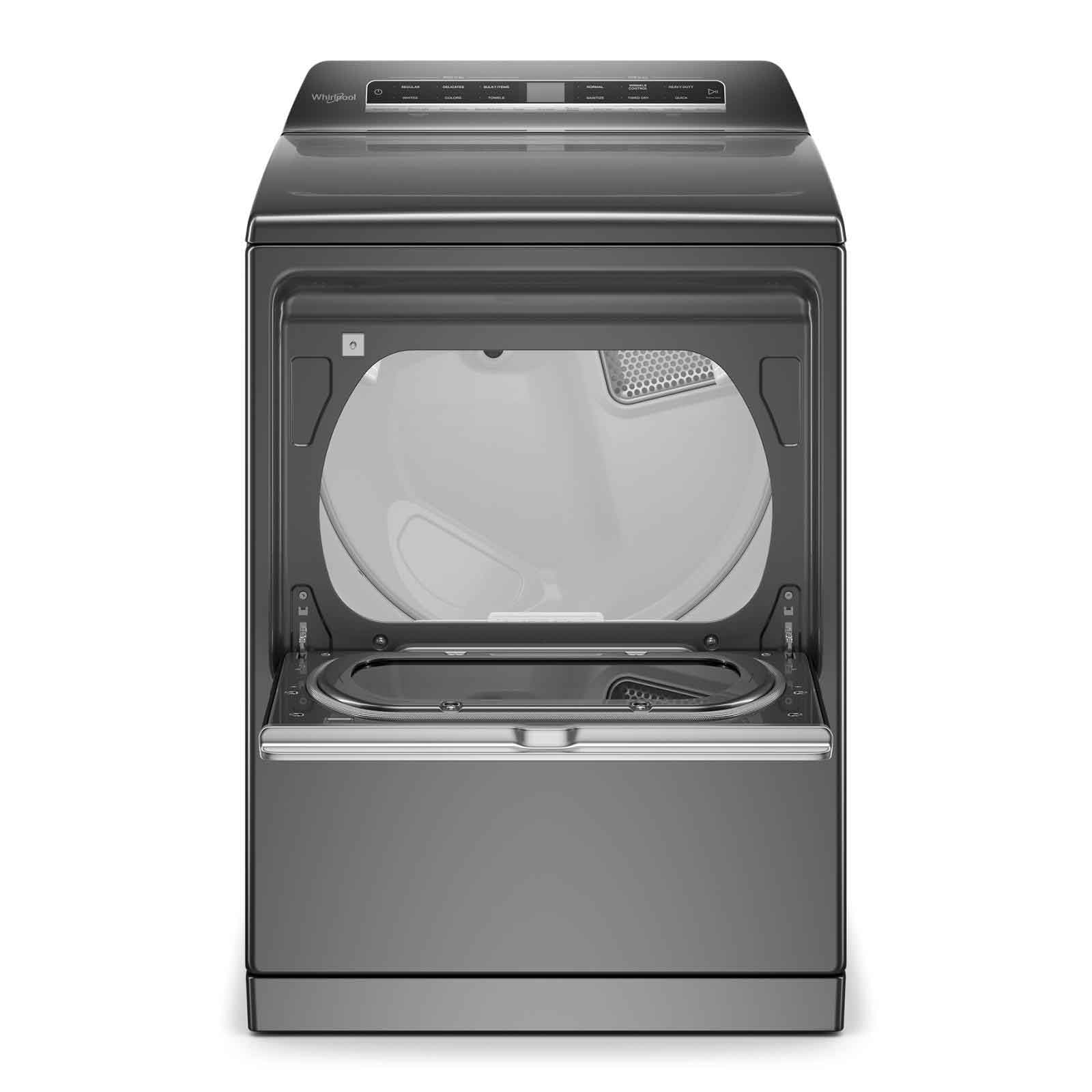 Whirlpool YWED7120HC 7.4 cu.ft Smart Electric Dryer with Steam - Chrome Shadow Finish | Large Capacity, Energy Efficient | Perfect for Family Laundry, Bedding & Bulk Clothing