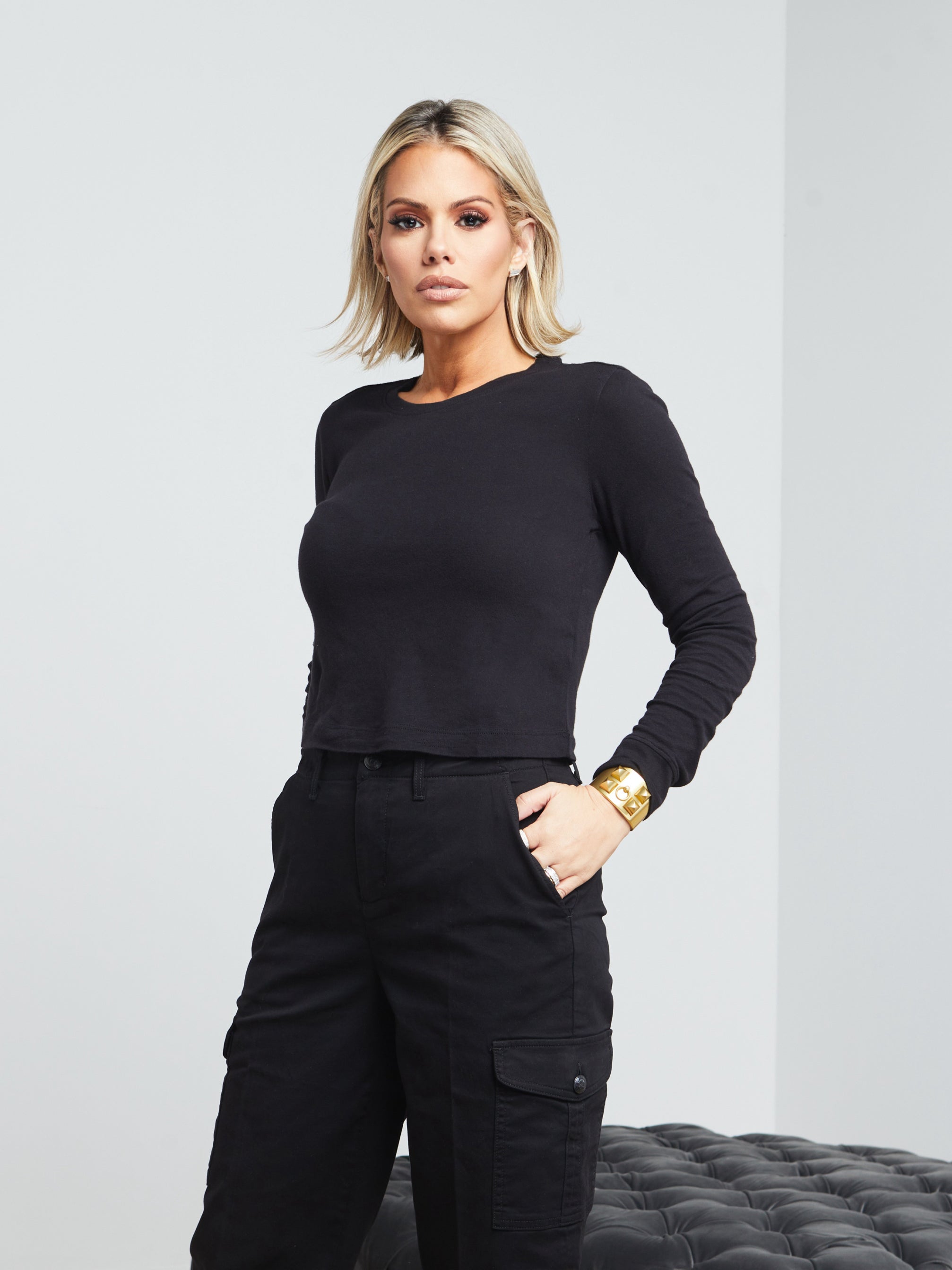 Tara Black Channing Trousers - Women's High Waist Slim Fit Dress Pants for Office Work & Business Casual Wear