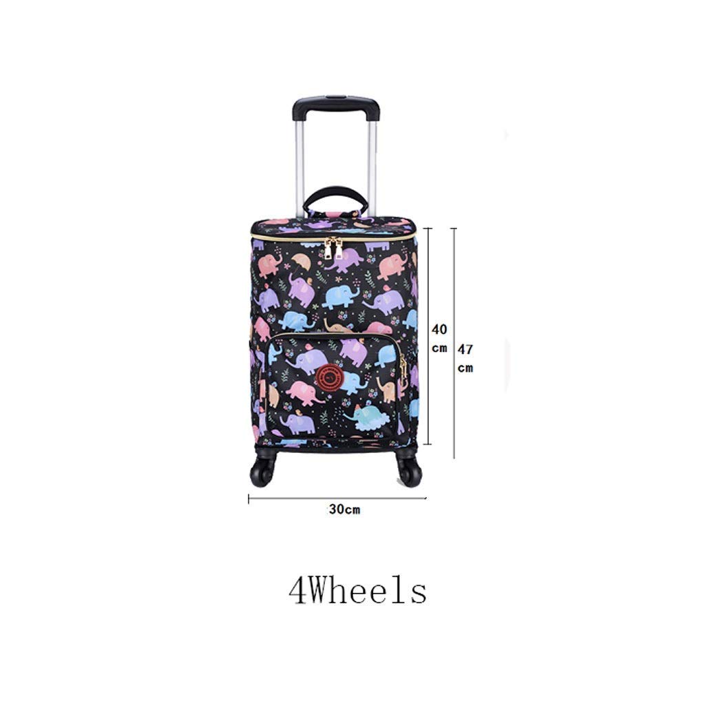 Collapsible Folding Wagon Cart with Wheels - Lightweight Aluminum Shopping Trolley & Insulated Reusable Grocery Bag for Women, Seniors - Perfect for Grocery Shopping, Beach Trips, Picnics & Outdoor Activities