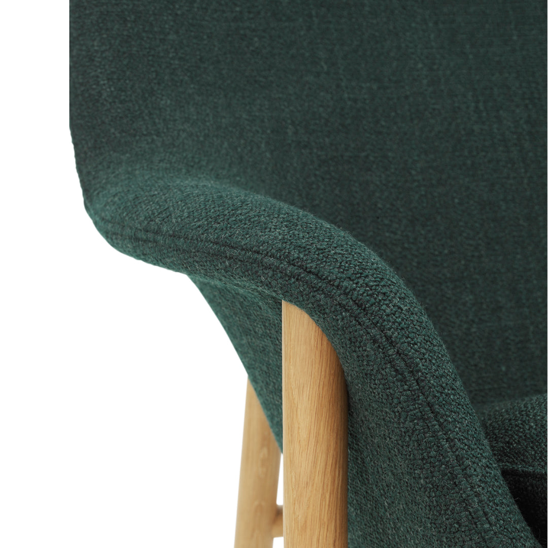 Modern Drape High Lounge Chair with Headrest & Wooden Legs - Perfect for Living Room, Patio, or Office Relaxation