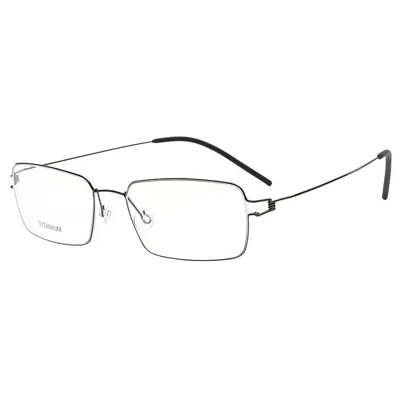Aimee Unisex Full Rim Square Screwless Titanium Alloy Eyeglasses Frame 19425 - Lightweight Durable Glasses for Men & Women, Perfect for Work, Reading & Daily Wear