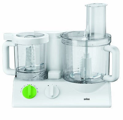 Braun FX3030WH Tribute Collection 600 Watt Food Processor - Powerful 220V Kitchen Appliance for Chopping, Slicing & Dough Mixing | Perfect for Home Cooking, Meal Prep & Baking