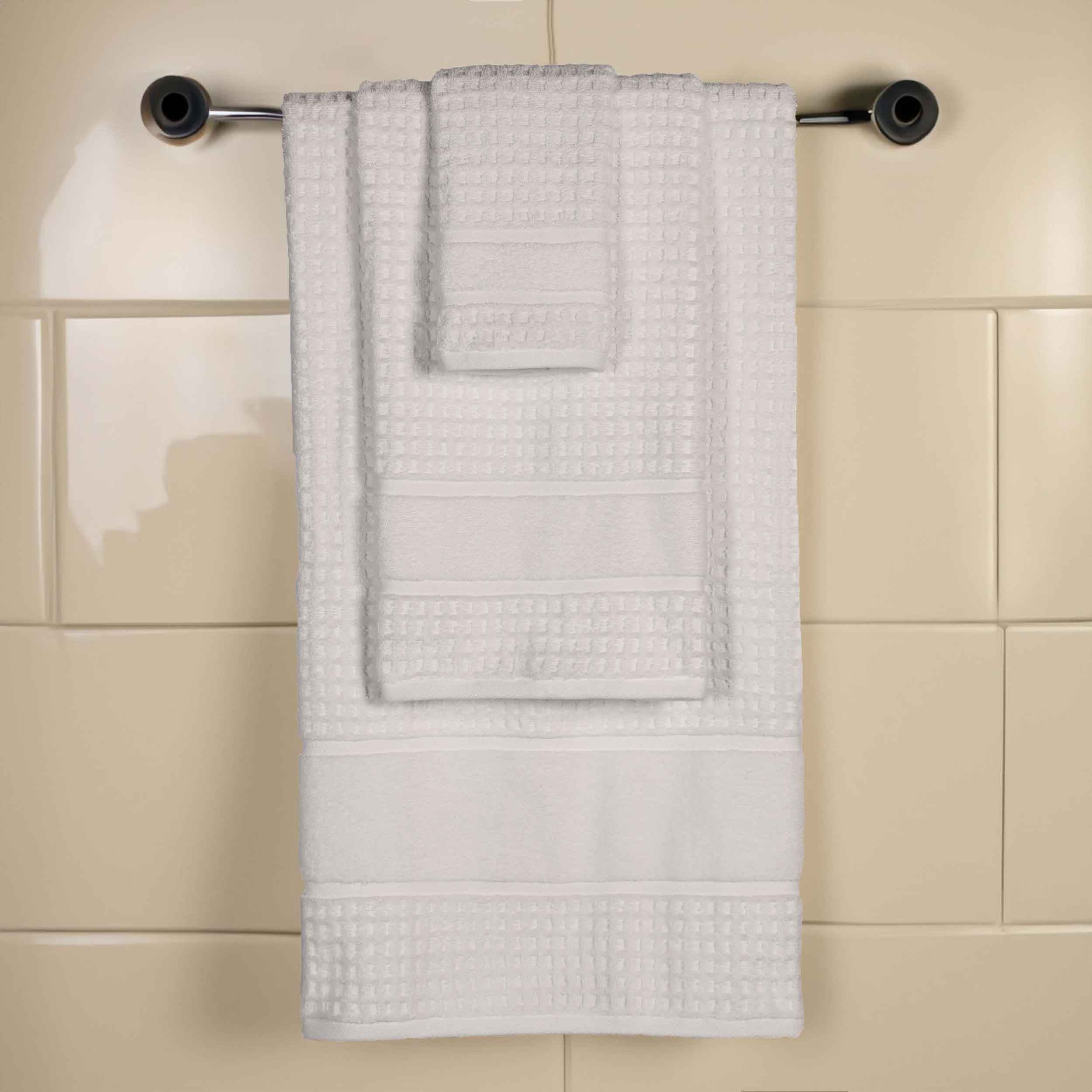 Premium Zero Twist Cotton Waffle Honeycomb Bath Towel Set - Ultra Soft & Highly Absorbent 3-Piece Set for Spa, Bathroom & Luxury Home Use