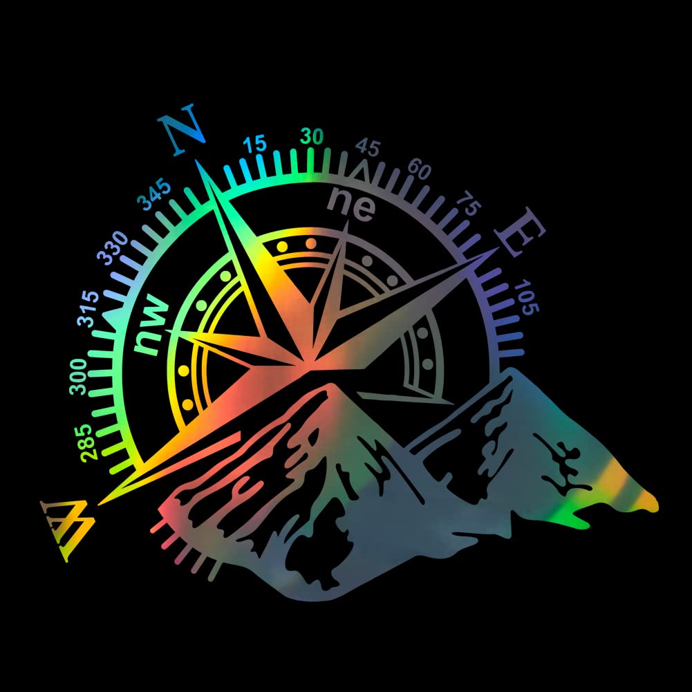 JSCARLIFE Car Compass Decal - 23.6