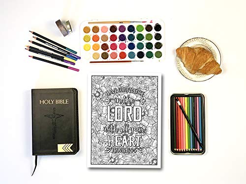 Catholic Coloring Book Devotional - Color the Proverbs | Bible Study & Prayer Activity for Adults & Kids | Relaxing Christian Art Therapy