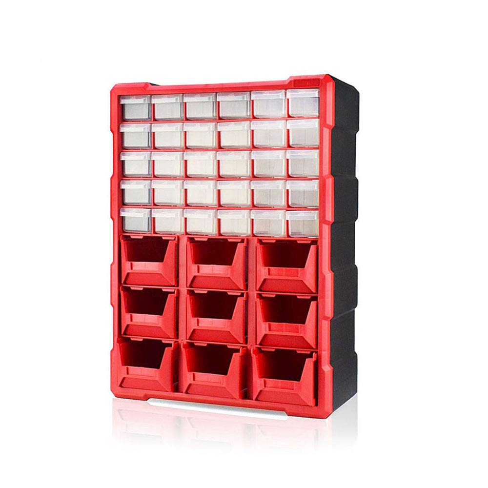 39-Drawer Plastic Storage Cabinet for Hardware, Crafts & Small Parts - Durable Tool Organizer Box for Home, Garage & Workshop Use