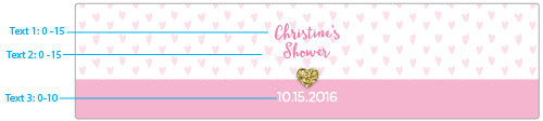Custom Water Bottle Labels - Sweet Heart Design for Weddings, Parties & Events | Personalized Name Stickers for Bottles & Cups