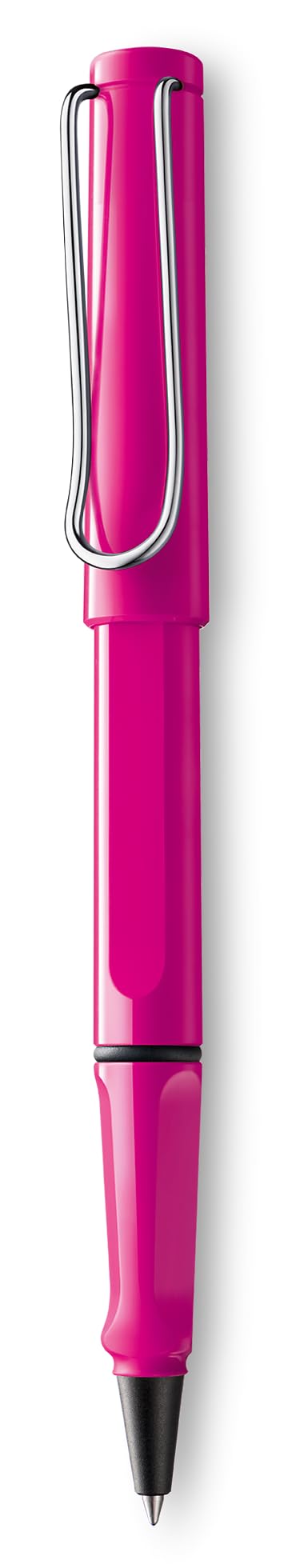 Lamy Safari Rollerball Pen - Pink Ink Refillable Writing Pen for School, Office & Journaling - Smooth Writing & Ergonomic Design