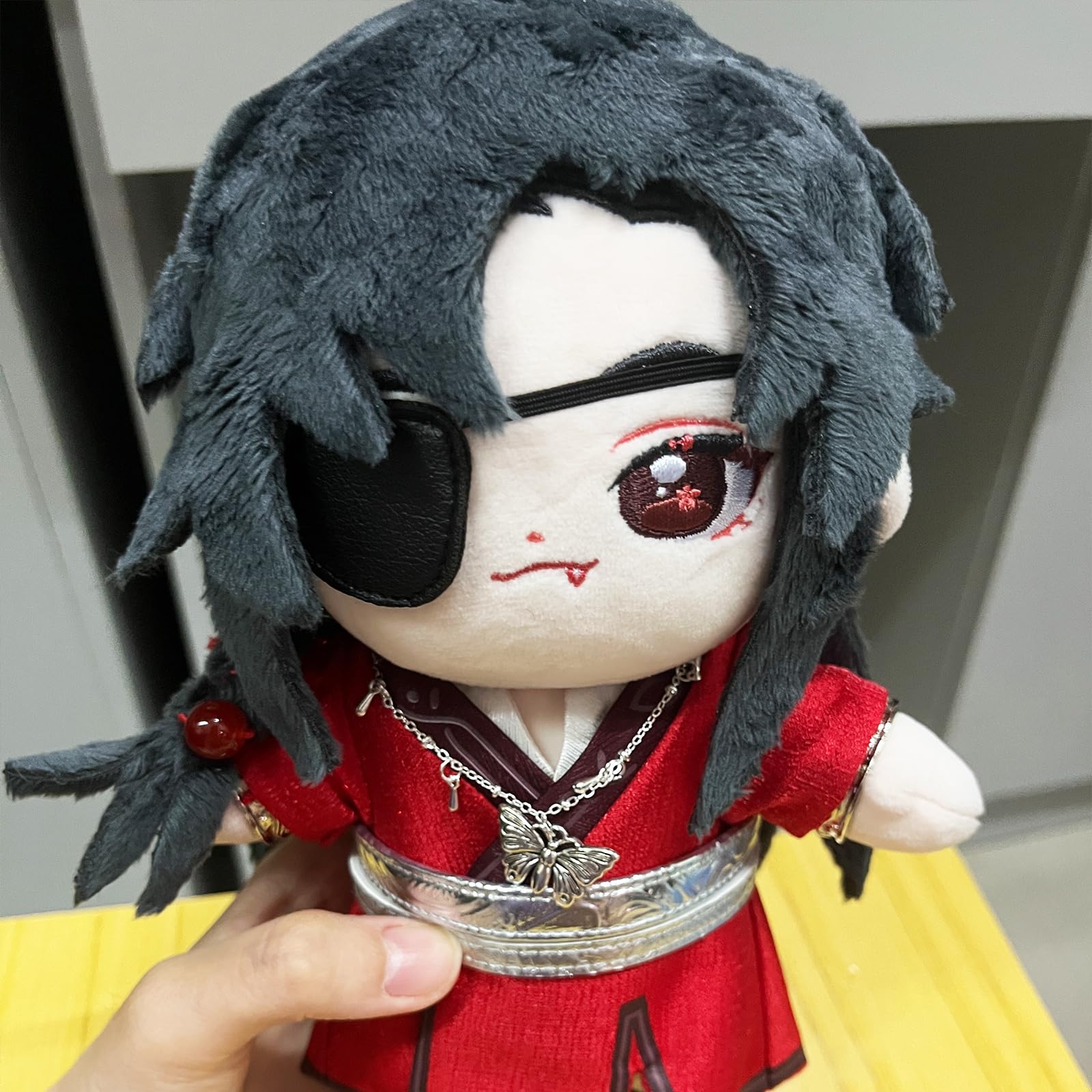 CALEMBOU 20cm Cute Plush Doll - Xie Lian & Hua Cheng Dress-Up Anime Stuffed Toy, Soft Collectible Gift for Tian Guan Ci Fu Fans (Hua Cheng Version) - Perfect for Cosplay, Anime Decor, and TGCF Merchandise Collection