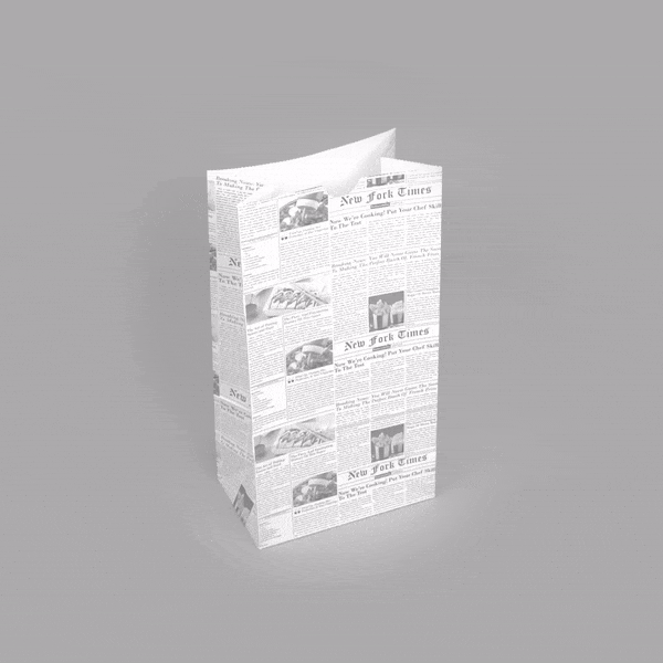 Eco-Friendly Newsprint Paper Bags - 6 lb Capacity, 6 x 3.5 x 10.75 Inches - Pack of 100 - Perfect for Retail Shopping, Gift Wrapping & Party Favors