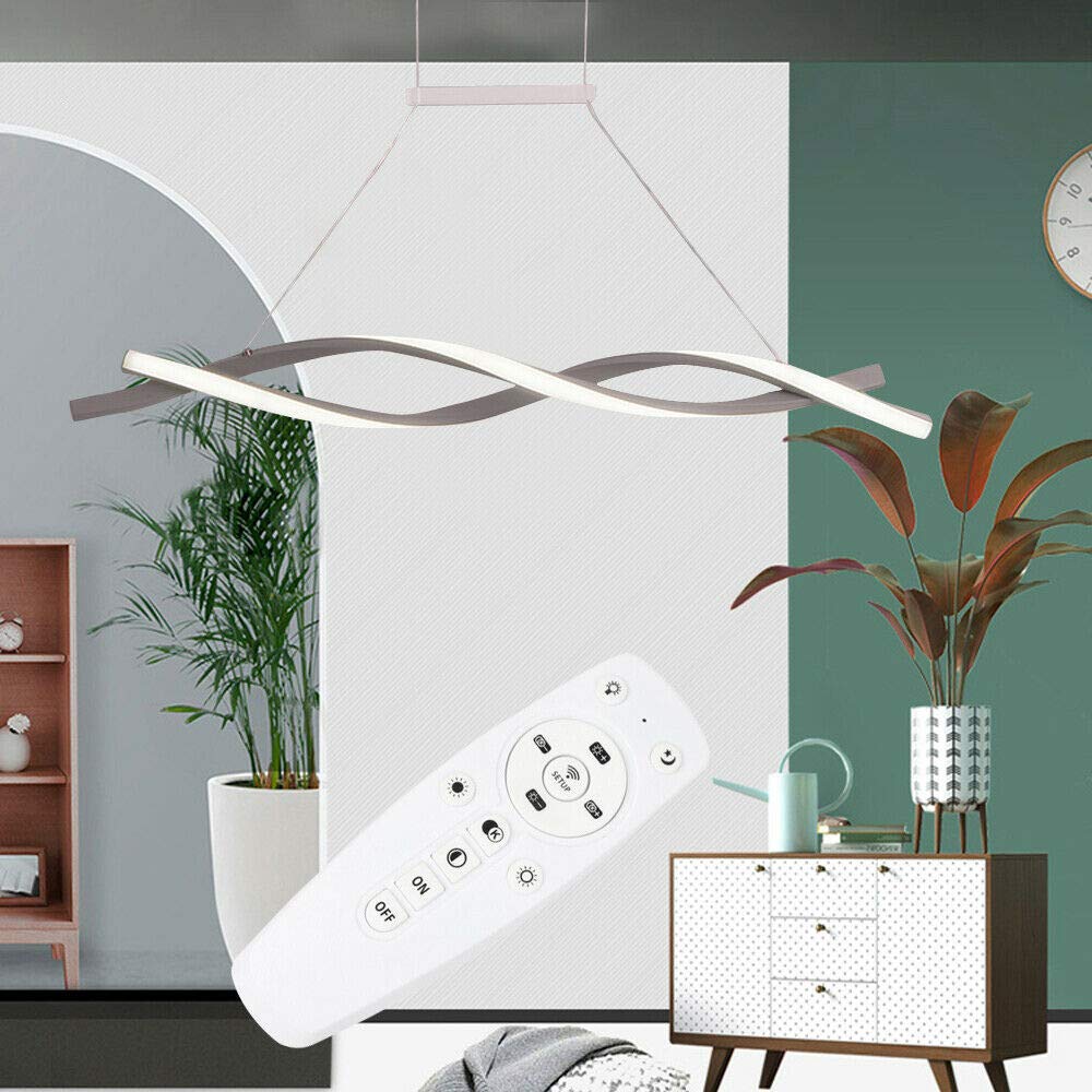 Vintage Gray Aluminum Pendant Light - 3 Color Temperature Adjustable Hanging Chandelier with Retro Lamp Shade for Living Room, Dining Room, Study, Office, Cafe & Bar Lighting | Modern Ceiling Fixture for Home & Commercial Spaces