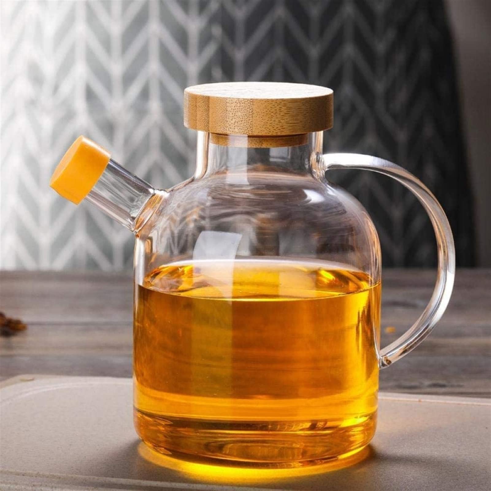 **650ml Glass Olive Oil Dispenser Bottle with Anti-Leak Spout - Perfect for Kitchen, Salad Dressing & Cooking - Oil, Vinegar, Soy Sauce Sprayer with Horn Mouth & Stoppers**