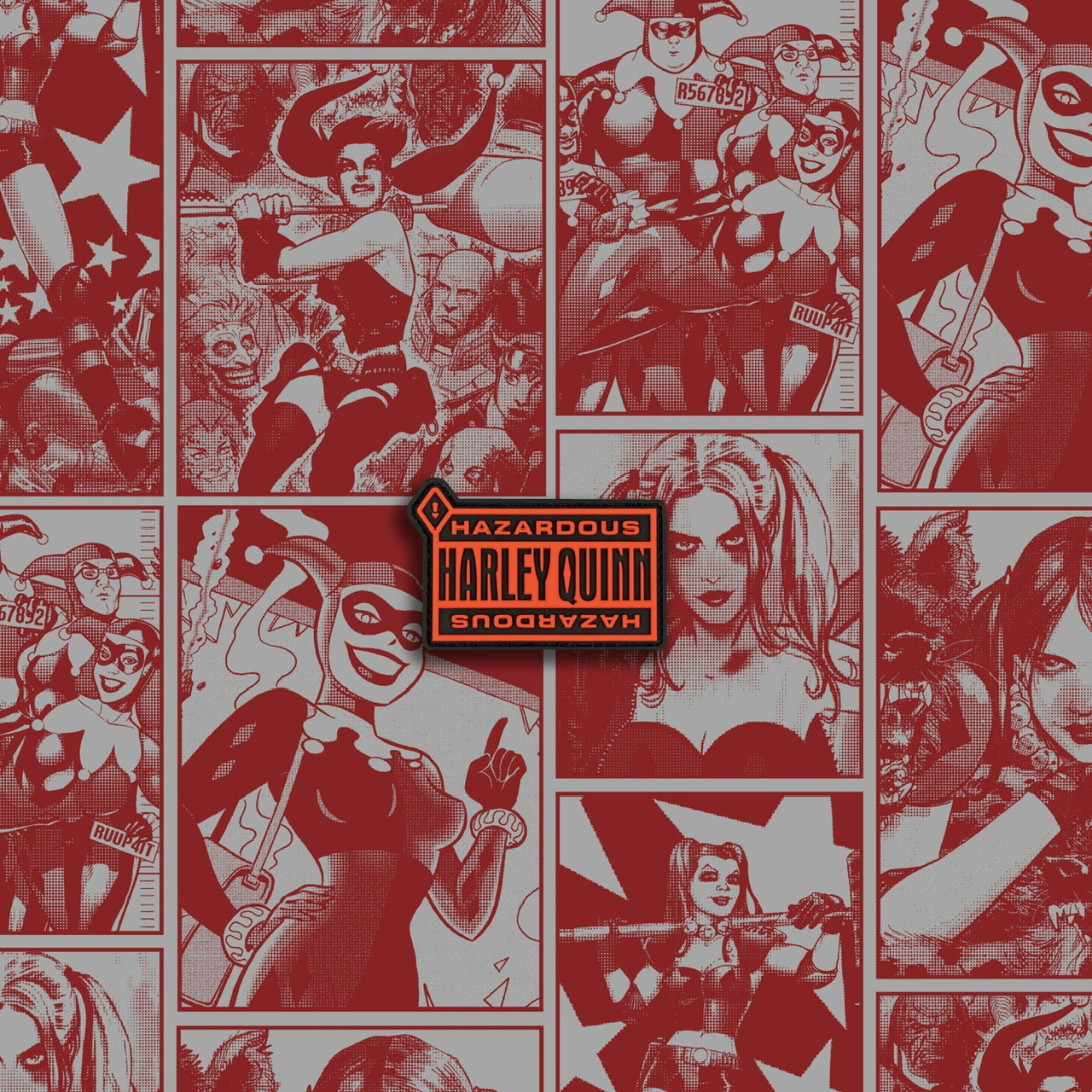 Harley Quinn Hazardous Embroidered Iron-On Patch for Jackets, Bags & DIY Crafts - Perfect for Cosplay, Halloween & Punk Fashion