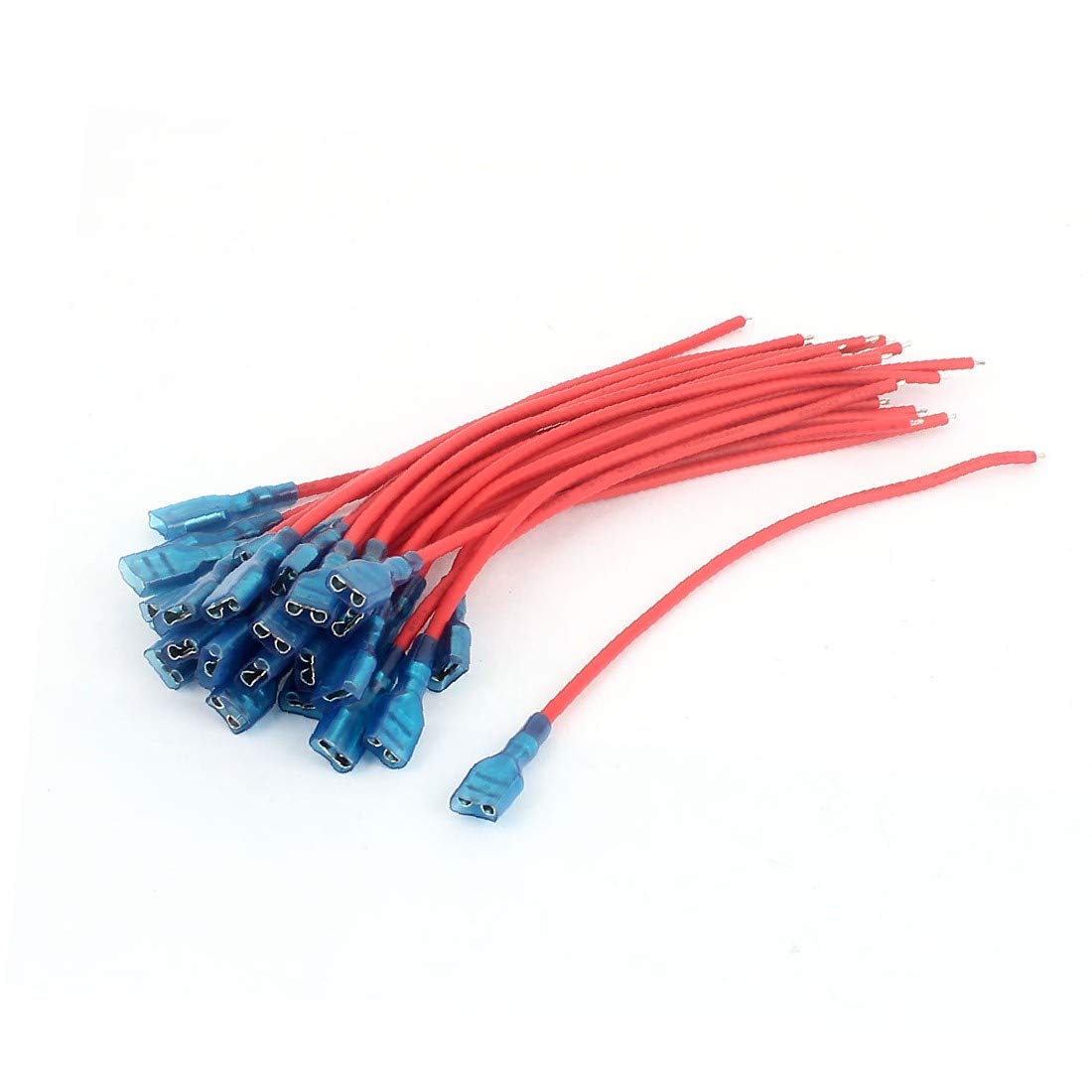 4.8mm Single End Female Spade Crimp Terminal Connector - 28 Pcs for Automotive, Home Appliances & DIY Electrical Wiring Projects