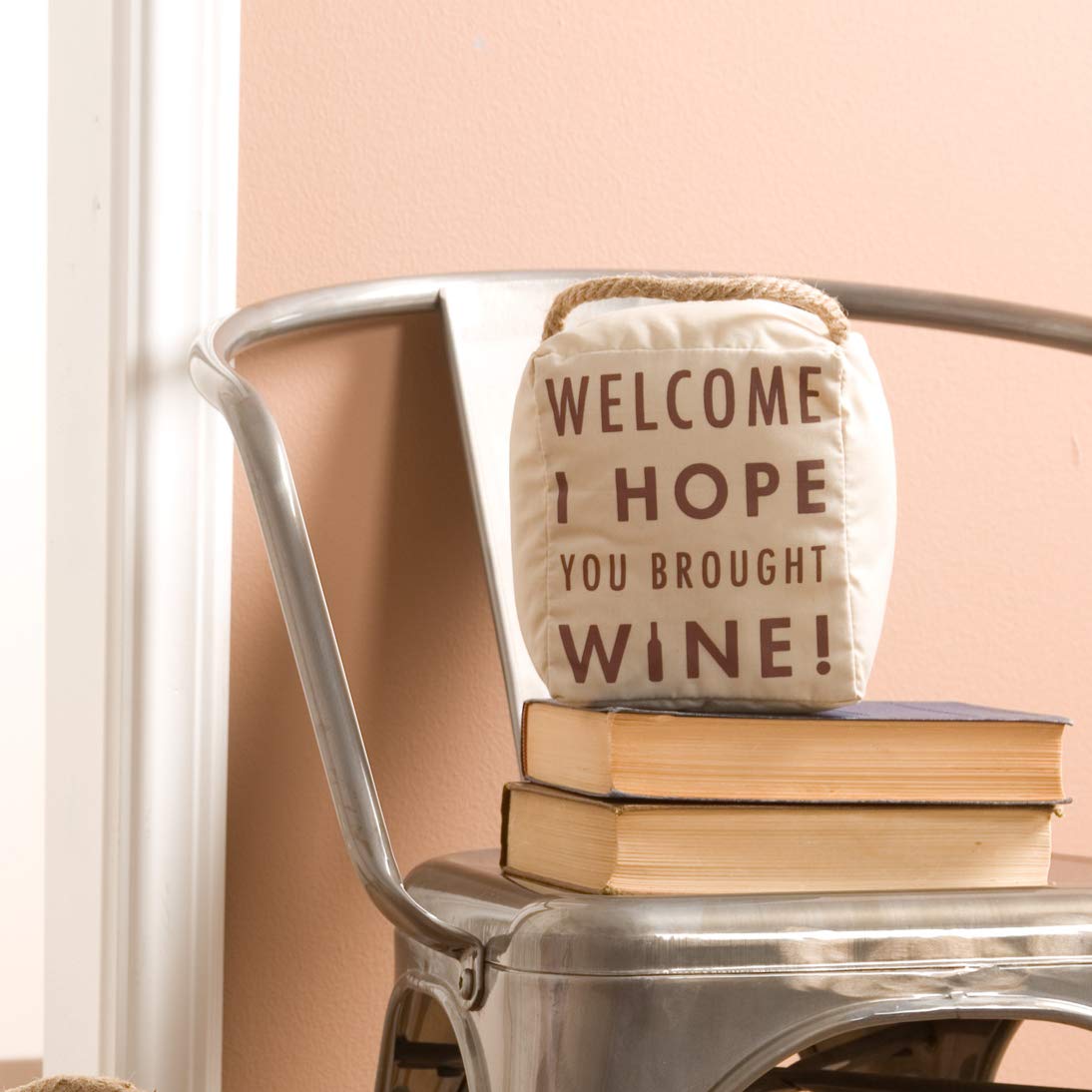 Cream Door Stopper with Handle - Welcome Decor for Home & Parties