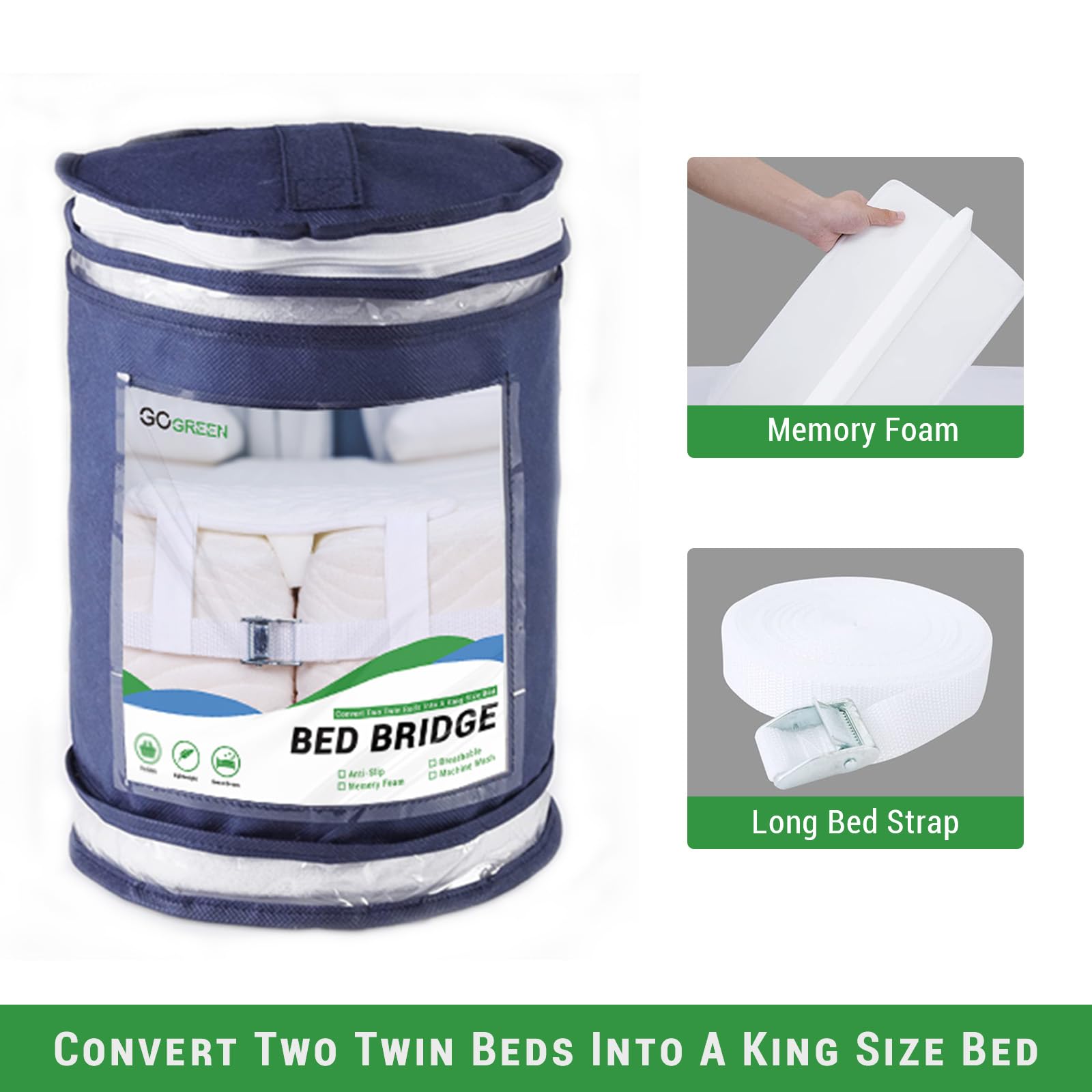Gogreen Twin to King Bed Converter Kit - 10