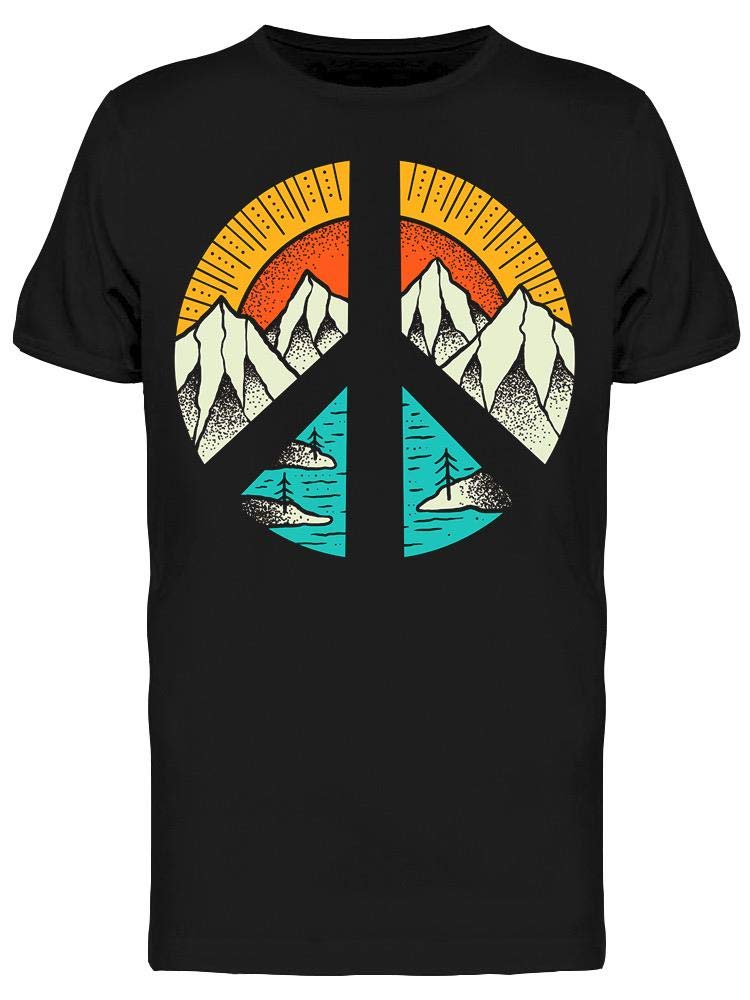 Smartprints Landscape Peace Symbol T-Shirt for Men - Comfortable Cotton Graphic Tee for Casual Wear, Street Style & Everyday Outfits