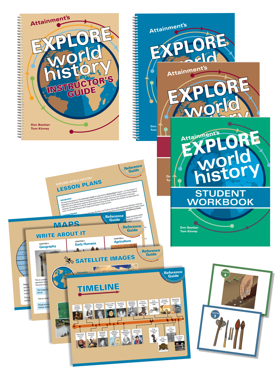 Explore World History 1st Edition Curriculum Plus - Comprehensive Homeschool & Classroom Social Studies Program for Middle & High School Students