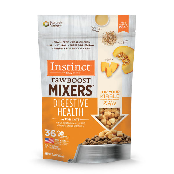 Premium Freeze-Dried Raw Boost Digestive Health Mixers for Cats - All Life Stages - Supports Gut Health & Immunity - Perfect for Mealtime Toppers or Training Treats