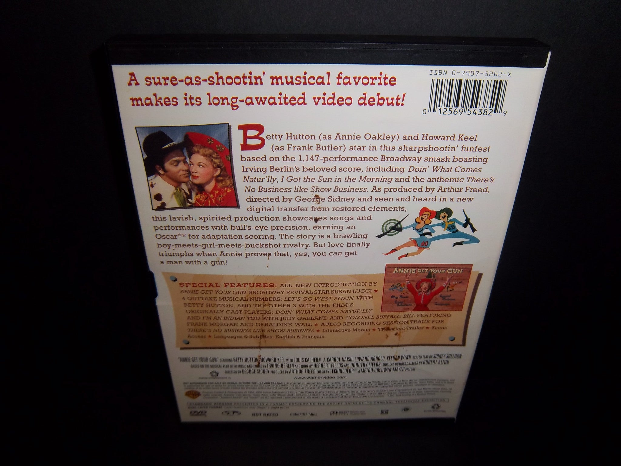 Annie Get Your Gun (1950) DVD - Betty Hutton & Howard Keel - Classic Musical Film - Perfect for Movie Collectors & Vintage Film Enthusiasts