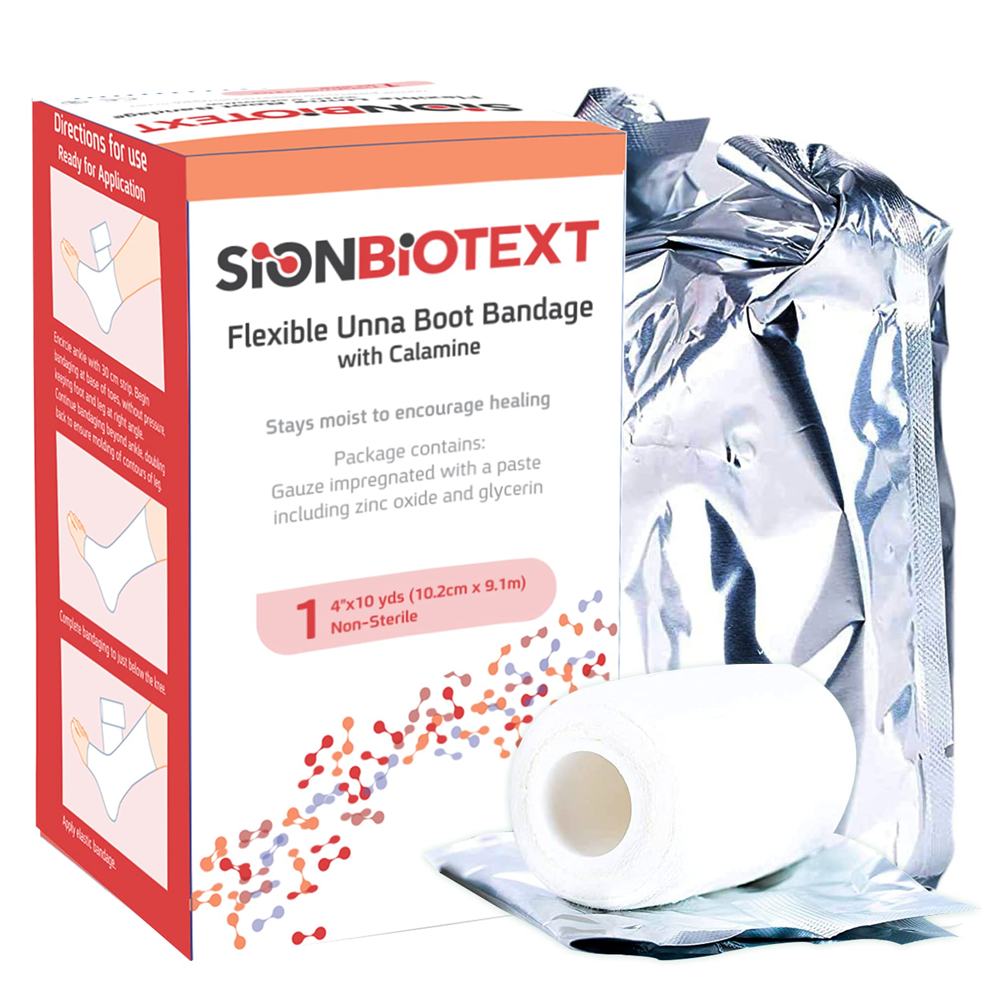 Premium Flexible Unna Boot Bandages with Zinc & Calamine - 4