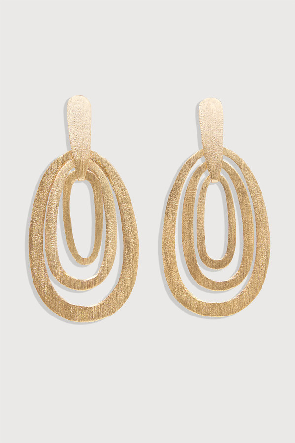Elegant Nested Oval Drop Earrings for Women - Sterling Silver Dangle Earrings for Party, Wedding & Everyday Wear