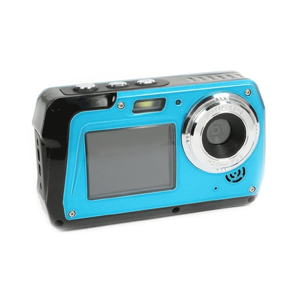 MEENE Professional 48MP Underwater Camera with 16x Zoom - Waterproof Digital Camera for Sports & Travel - 1080P HD Dual Screen Video Camcorder (Blue) - Perfect for Snorkeling, Diving & Beach Vacations
