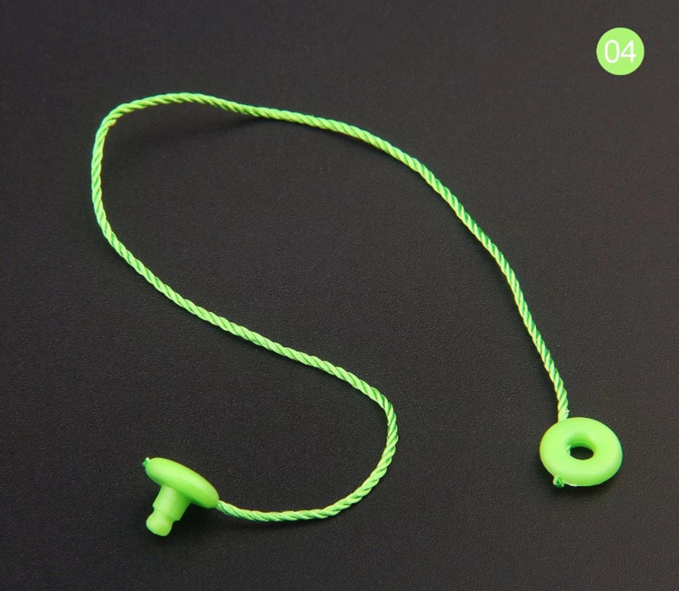 100pcs Green Nylon Hang Tag Fasteners 7 Inch - Durable Retail Price Tag Strings for Clothing, Jewelry & Gift Packaging