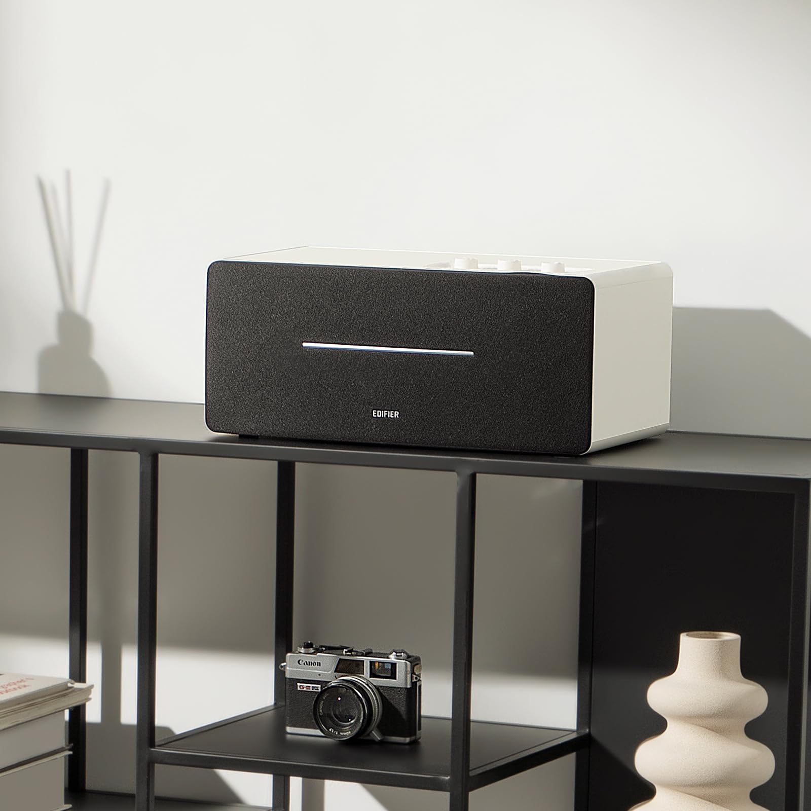 Edifier D12 Bluetooth 5.0 Computer Speakers - 70W RMS Wireless Stereo Desktop Speakers with Subwoofer Line Out, RCA & Aux Input for PC, Laptop, Monitor - Perfect for Home Office, Gaming & Music (White)