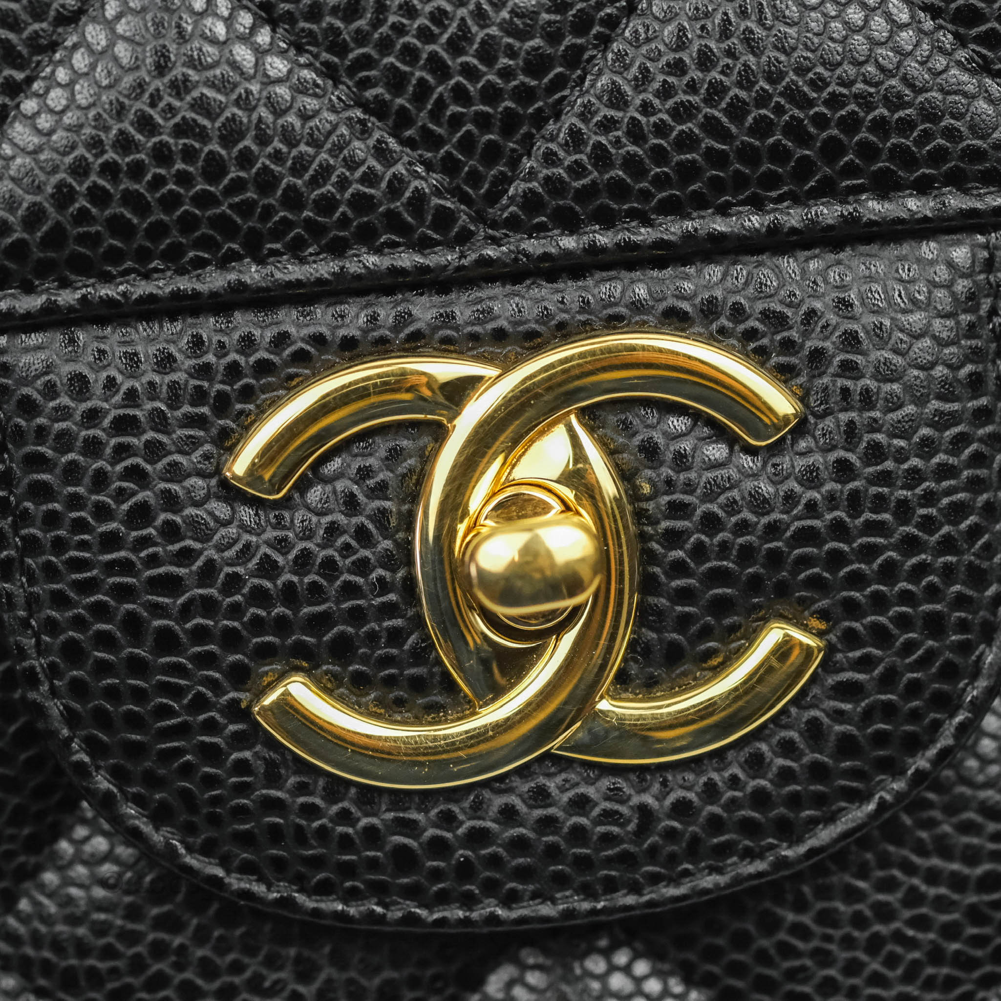 Chanel Classic Double Flap Maxi Bag in Black Caviar Leather with Gold Hardware - Luxury Handbag for Women, Perfect for Work, Evening Events & Special Occasions