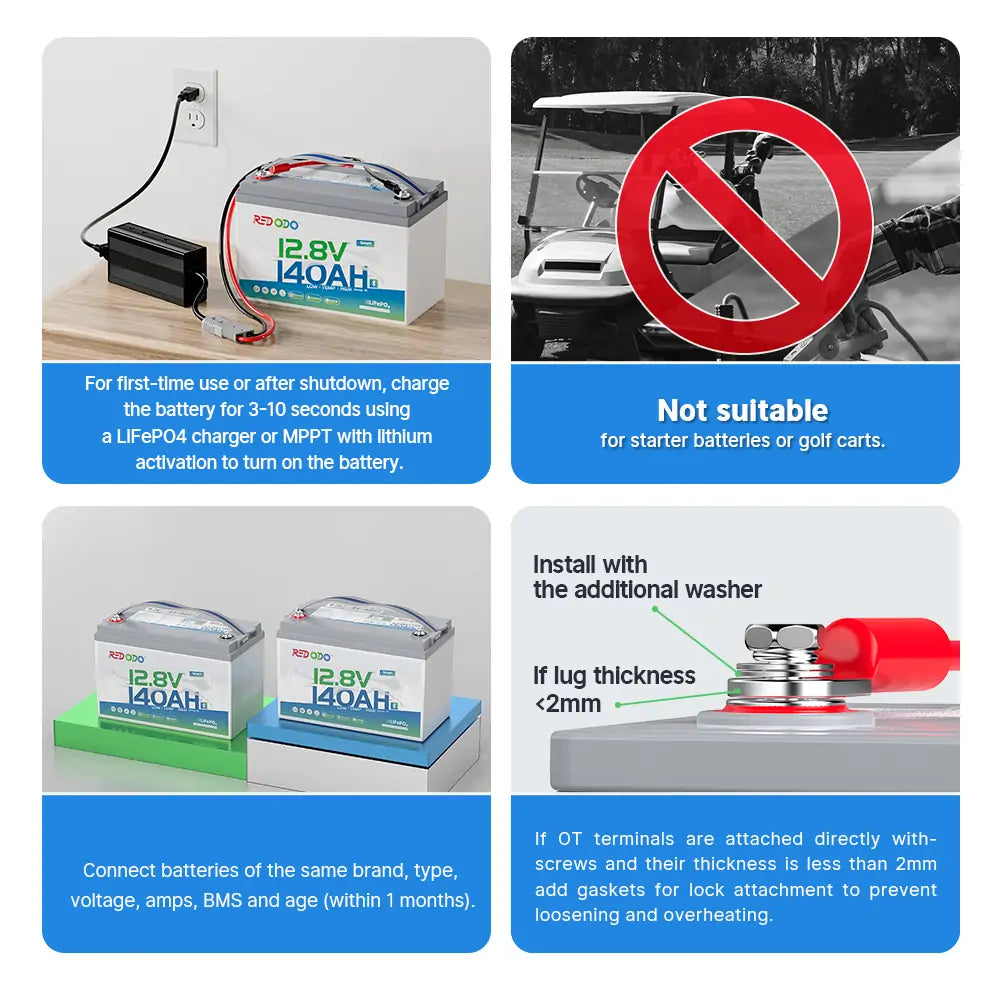 Redodo 12V 140Ah Group 31 Lithium Battery with Bluetooth - 40% More Capacity - Deep Cycle Battery for RV, Marine, Solar Home, Off-Grid Power & Emergency Backup