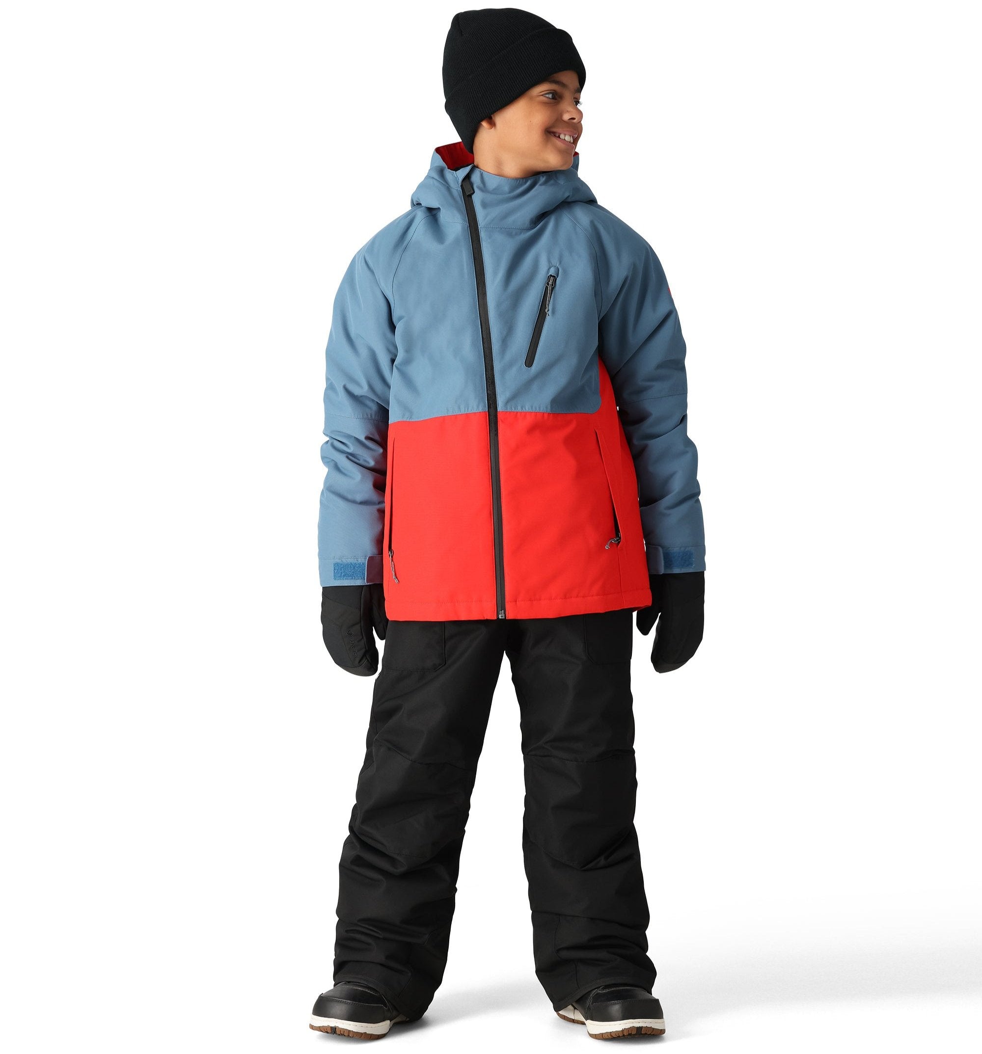 686 Boys Frontier Insulated Bib Snow Pants 2025 - Waterproof Winter Snowboard Ski Bibs for Kids, Cold Weather Outdoor Activities