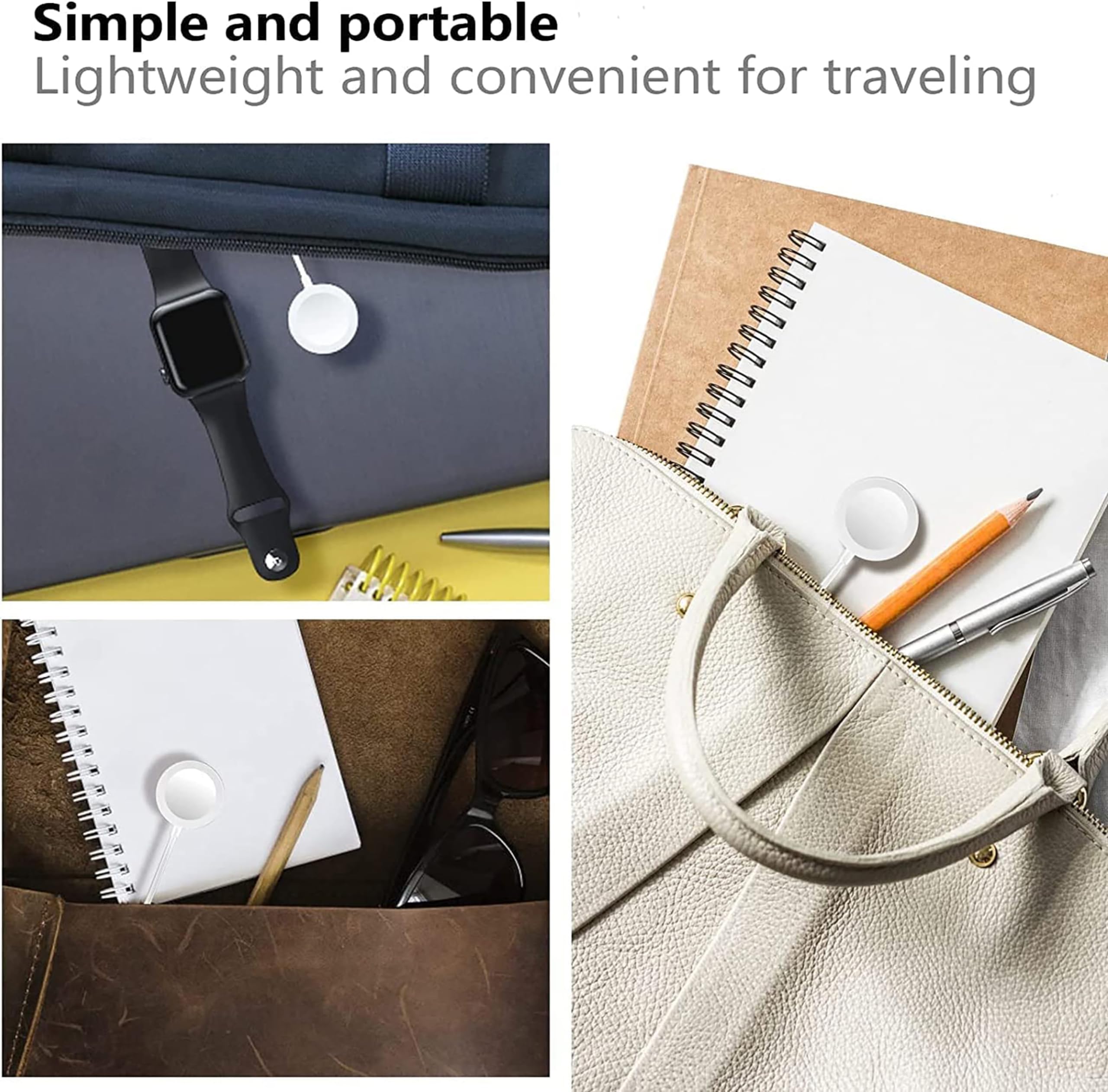 Magnetic Charging Cable for Apple Watch - USB C Wireless Charger Compatible with iWatch Series Ultra/10/9/8/7/6/SE/SE2/5/4/3/2 - 3.3FT White Cable for Home, Office & Travel Charging
