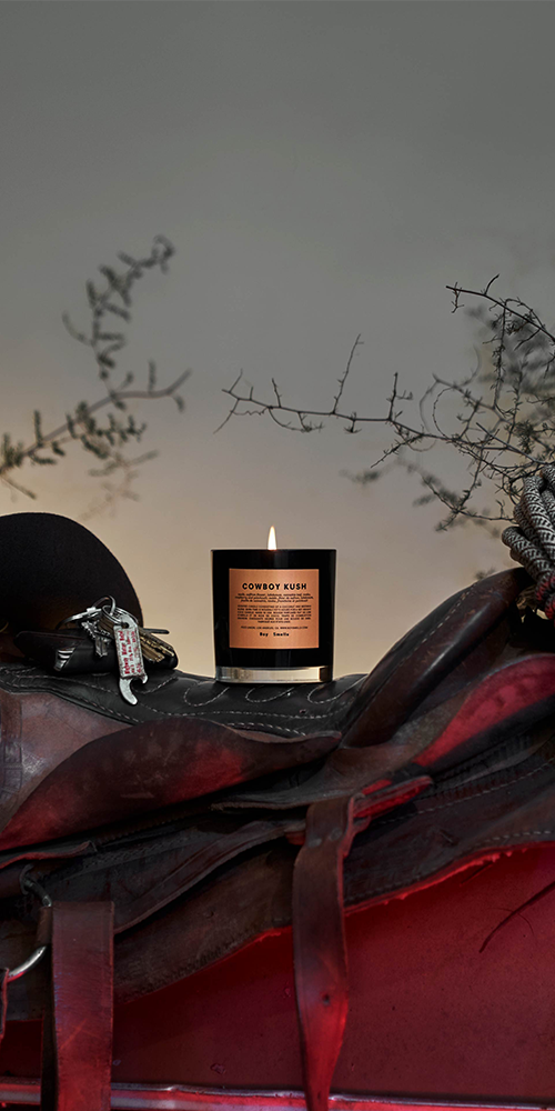 Premium Cowboy Kush Scented Candle - Western Aromatherapy for Home, Office & Relaxation | Long-Lasting Fragrance for Stress Relief & Cozy Atmosphere